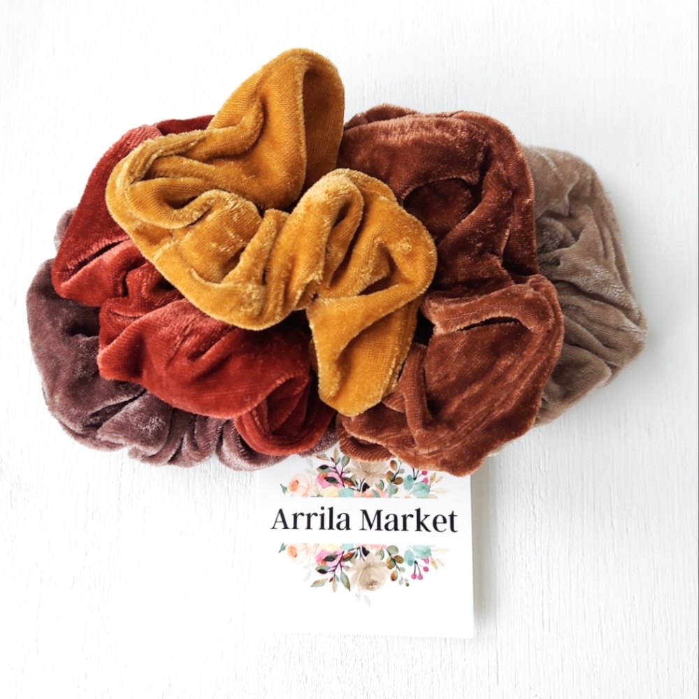 5-Pack Velour Scrunchies